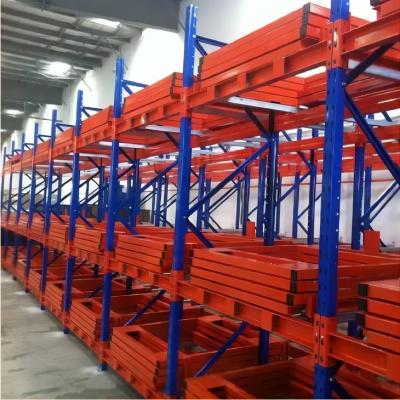 China 50.000kg Package Gross Weight Customized Push-in Pallet Rack System For Warehouse for sale