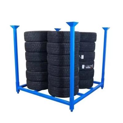 China Easy to Assemble Heavy Duty Portable Metal Stack Racks for Common Tires 0-5m Height zu verkaufen