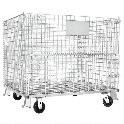 中国 Powder Coating Corrosion-Resistant Mobile Turnover Cage for Warehouse 1200*1000*890 販売のため