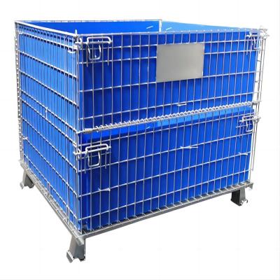 中国 Raw Material Mild Steel Heavy Duty Folding Storage Cage for Multi-Usage Warehouse 販売のため