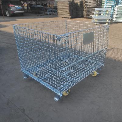 中国 Serviceability Common Large Metal Wire Mesh Storage Containers for Customized Warehouse 販売のため