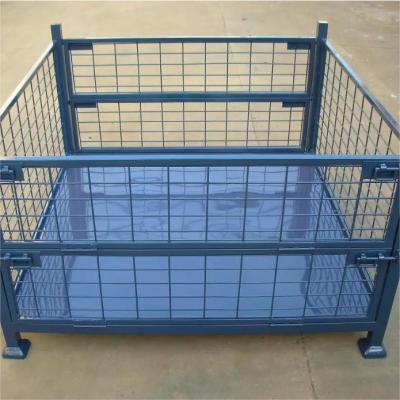 中国 Warehouse Transport Welded Wire Mesh Basket with Caster 1000*800*1000cm Package Size 販売のため