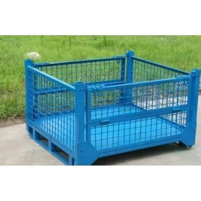 China CE Certificated QF-Turnover Box Powder Coated Mesh Steel Stillage Gitterbox For Common zu verkaufen