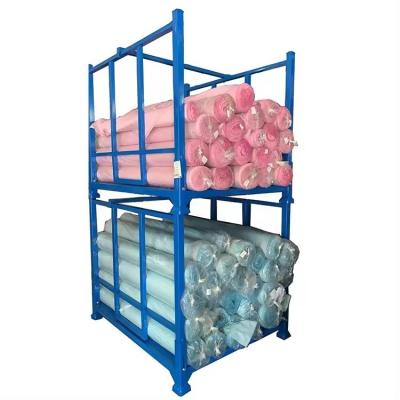 China Fabric Roll Industry Warehouse Storage Powder Coating Stack Racks With Adjustable Mobilit zu verkaufen