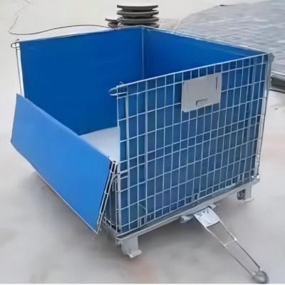 中国 Powder Coating Steel Industrial Wire Mesh Basket Medium Duty Crate Bin Box For Storage 販売のため