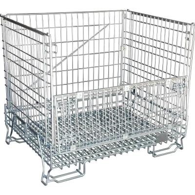 中国 Foldable Galvanized Steel Bin Pallet Mesh Container Welded Portable 100-1500 Closed Open 販売のため