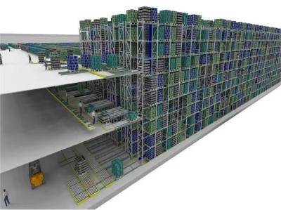 China Multi-Level Steel Warehouse Racking With Automatic Storage Retrieval zu verkaufen