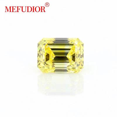 China Yellow VVS Lab-Raised Diamond GIA Certificate Offered Color Lab-Raised Diamond CVD/HPHT Emerald Cut Light Game or Color Fire for sale