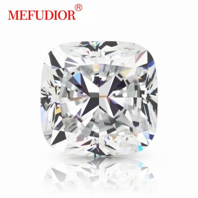 China White Color Game or Fire CVD Square Cushion Cut White Synthetic Diamonds of Lab Developed HPHT Diamond Certificated Gross Interior Area for sale