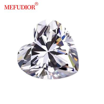 China Wholesale Fire Heart Cut D Color VVS Color Play Or Lab Created Moissanite Stone 3*3-8*8 Mm Gemstone Jewelry for sale