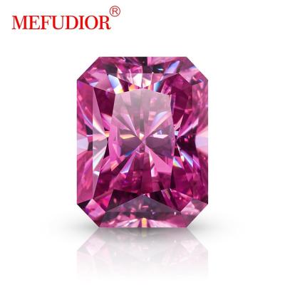 China 0.2-10ct Pink Color Game Or Fire Lab Developed Heater Cut Synthetic Colored Loose Moissanite Diamond Stone With Certificate for sale