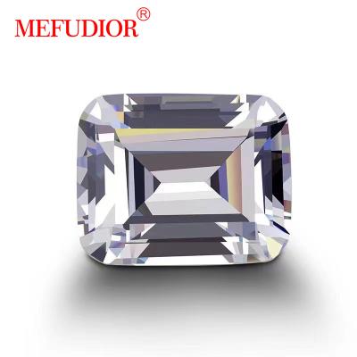 China Fire Emerald Cut Clear White VVS D Grade GRA Moissanite Color Play Or Loose Stone for sale