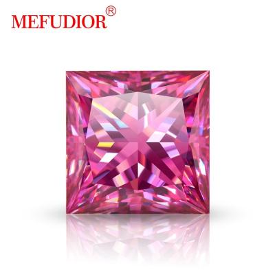 China Best super play or fire 2022 color diamond gemstone selling cut shape moissanite loose square pink diamond/lab moissanite for jewelry for sale