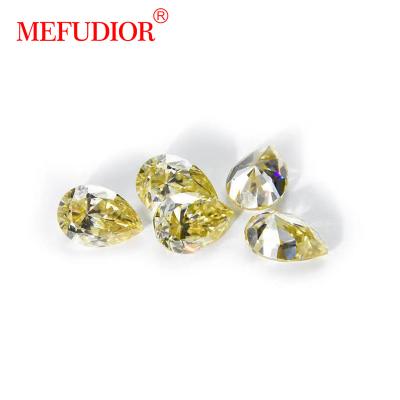 China 2022 Fire Moissanite D color clarity moissanite diamond gemstone hot sale yellow color set or jewelry for jewelry ring bracelet necklace making for sale