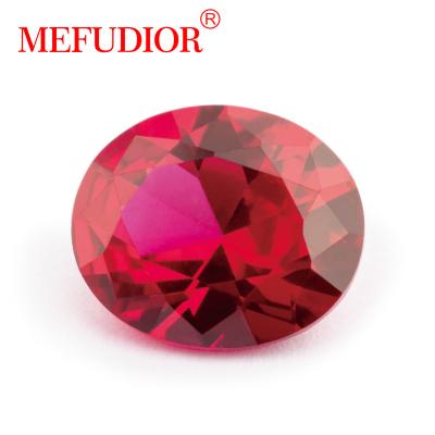 China D cut oval color hot sale red color play or fire lab created moissanite stone for jewelry accessories making for sale