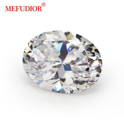 China Fire VVS1 0.25ct-3.0ct Moissanite Diamond Gemstone Oval Cut D Color or White Color Set for Custom Jewelry for sale