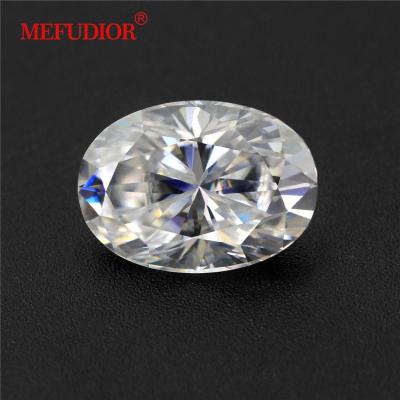 China 2022 hot sale pure white color set or fire oval cut loose shape moissanite diamond stone gemstone or DIY engagement ring D color VVS for sale