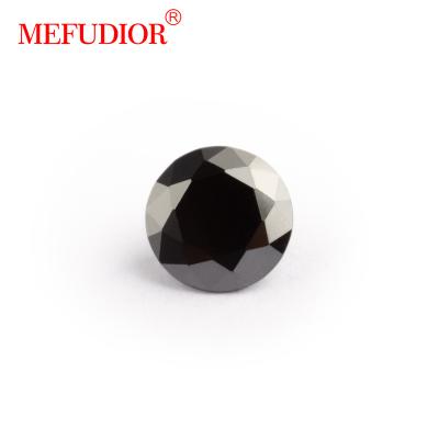 China Color Play or Fire GRA Certified Moissanite Stone 3-10mm Black Loose Diamond Stone For Jewelry Ring Bracelet Necklace Making for sale