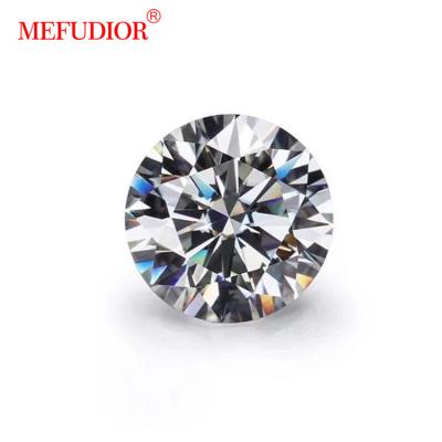 China Color Play Or Fire 3.0mm Round 0.1ct Brilliant Cut Lab Created D Color VVS GRA Certified Pure White Moissanite Diamond for sale