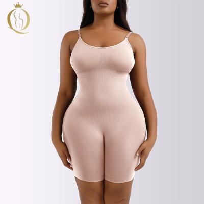 China Antibacterial Body Sculpting Seamless Body Shaper Women Tummy Control Shapewear Mid Thigh Thong Full Bodysuit for sale