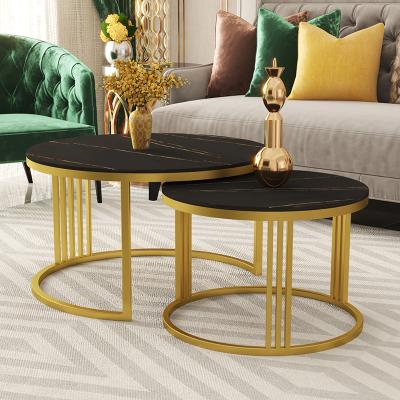 China 2021 new high sales extendable marble tea table light metal tea table living room furniture luxury modern coffee table for sale