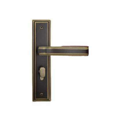 China Minimalist Style Square Door Handle Lock Privacy Security Zinc Alloy Zinc Alloy Door Lock, Frameless Lever Door Lock with Handle, Bedroom Handle Door Lock for sale