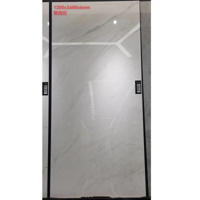 China Modern White 1200x2600mm Sintered Stone Floor And Wall Tiles for sale