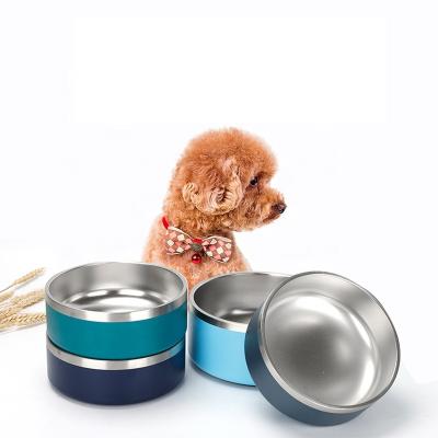 China Sustainable Stainless Steel Dog Bowl 32oz 64oz Double Insulated Feeder Food And Water Bowl For Cat Dog EXW Factory Price Basin for sale