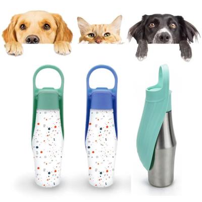 China Sustainable Portable Pet Bottle with patent Stainless Steel Pet Cat Feeder Vacuum Insulated Pet Dog Water Bottle for sale