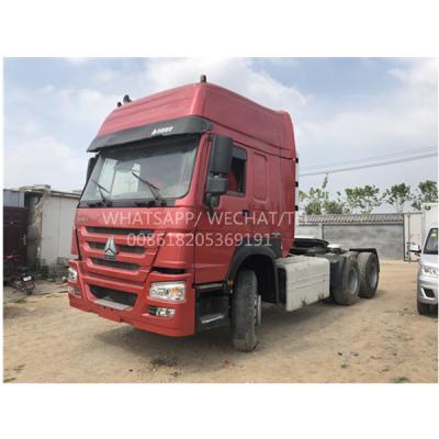 China Direct selling high quality 2017 model CNG used howo t7 375hp sinotruck howo used tractor head truck 7000x2500x3800 for sale