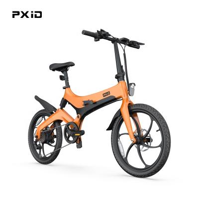 China Large Battery Magnesium Alloy PXID S6L City Bike Electric Bicycle With Shimano Gear for sale