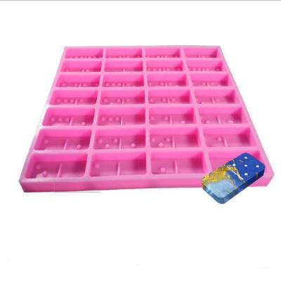 China Yiwu Bobao DIY Domino Resin Craft Mold Domino Card Mold Silicone Stocked Mold For Domino Card Hand Making for sale