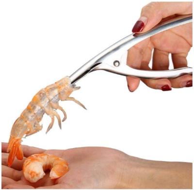 China Yiwu Bobao Stainless Steel Kitchen Shrimp Shell Pulling Take Sea Food Meat Tool Quick Stored Shrimp Peeler for sale