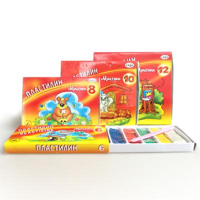 China Non Dry Popular Kids Playing Plasticine 6/8/10/12color Clay For Kids for sale