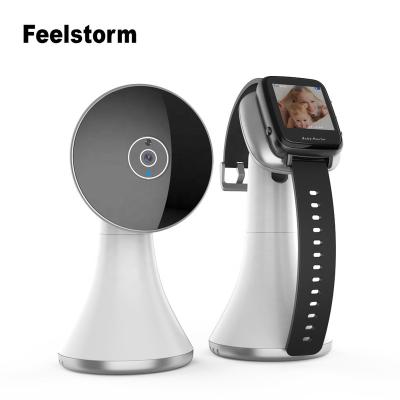 China Wide Angle Mini Watch Baby Monitor Camera Music Player with Screen Digital Portable Wireless Nanny Monitoring Security Pet Baby Care Solution for sale