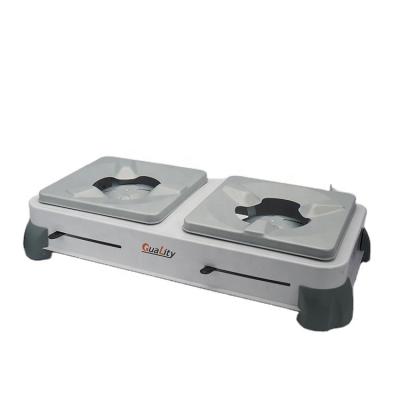 China Eco - Friendly Portable Stainless Steel Rectangular Double Burner Alcohol Stove , Alcohol Cook Stove for sale