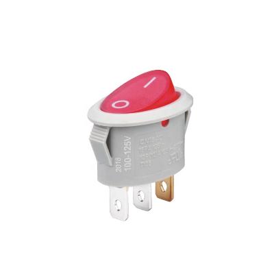 China Waterproof Electronic Appliance IBAO RCA Series Rocker Switch Mini Size LED Light Oval Design Rocker Switch for Home Appliance for sale