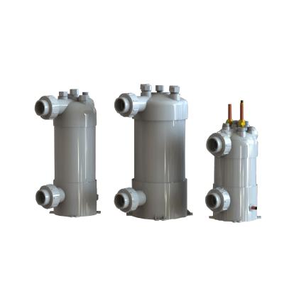 Cina Titanium Tube PVC Shell Heat Exchanger for Swimming Pool Heat Pump,Aquarium Chiller Evaporator in vendita