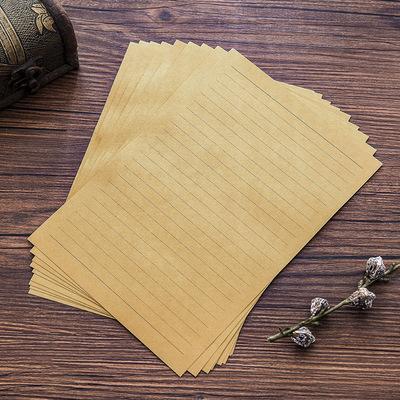 China Recycled Materials Small Business Supplies Birthday Postcards Vintage Kraft Wrap Old Style Gift Wrap Paper Wrap for sale