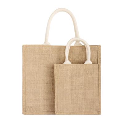 China Reusable Wholesale Customization Printed Eco-friendly Fashion Reusable Beach Tote Grocery Shopping Jute Bags for sale