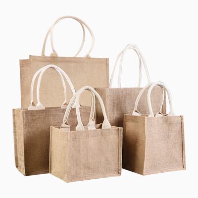 China Reusable Tote Shopping Bag Grocery Reusable Jute Tote Bags for Packaging for sale