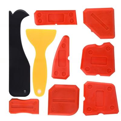 China Silicone Sealant Scraper Smoothing Tool Caulking Tool Kit Grout Finishing Tools for Bathroom Kitchen Room Set of 9 for sale