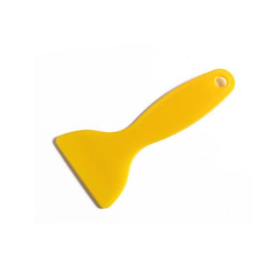 China Wall paste scraper car film scraper car paste glass film gift yellow plastic small scraper for sale