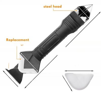 China Stainless Steel Head Silicone Sealant Tool 3 In 1 Sealant Scraper Multifunction for sale