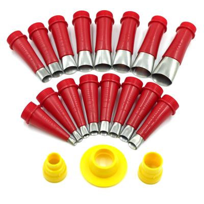 China 16pcs Silicone Finishing Tool Caulking Nozzle Applicators With 3 Yellow Connection Bases for sale