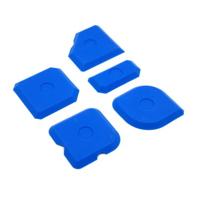 China Blue 5Piece Silicone Sealant Tool Silicone Sealant Profiler Spatulas for sale