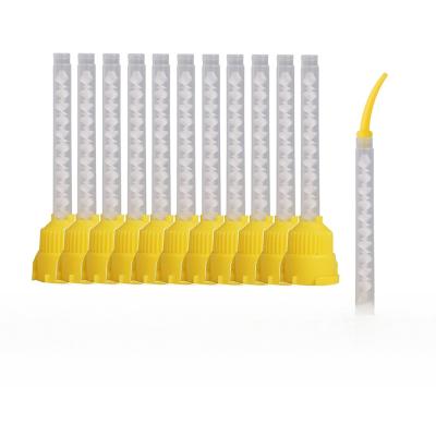 China 100Pcs Yellow Dental Mixing Tips and Dental Intra Oral Tips for Dental Impression Mixing for sale