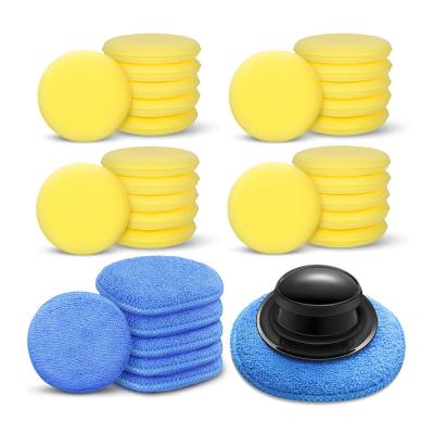 China OEM 30 Pieces Microfiber Applicator And Cleaning Pads Soft 4.7inch for sale