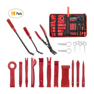 Chine 19Pcs ensemble d'outils de décapage du panneau des clips de fixation Décapage des pinces d'ameublement en plastique automobile Décapage Installez un outil de voiture sournois à vendre