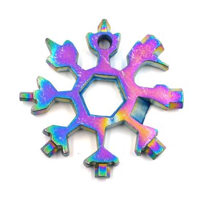 China Weihnachtsgeschenk Edelstahl Farbe Schneeflocken Flaschenöffner Flat Phillips Schraubenzieher 18in1 Schneeflocken Multi Tool zu verkaufen